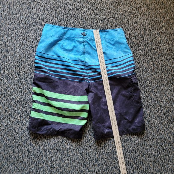 O'Neill Hybrid Lanai Blue Green Striped Board Shorts Size 30 - Picture 9 of 11